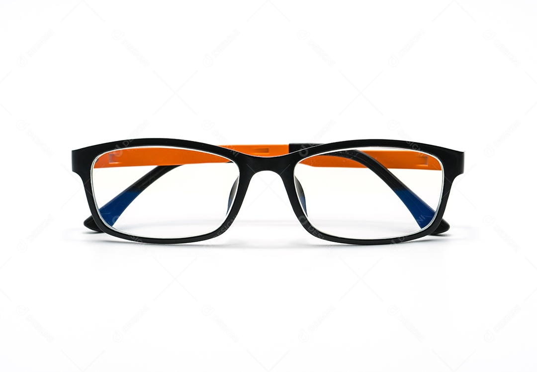 Óculos com moda moderna isolada no fundo branco