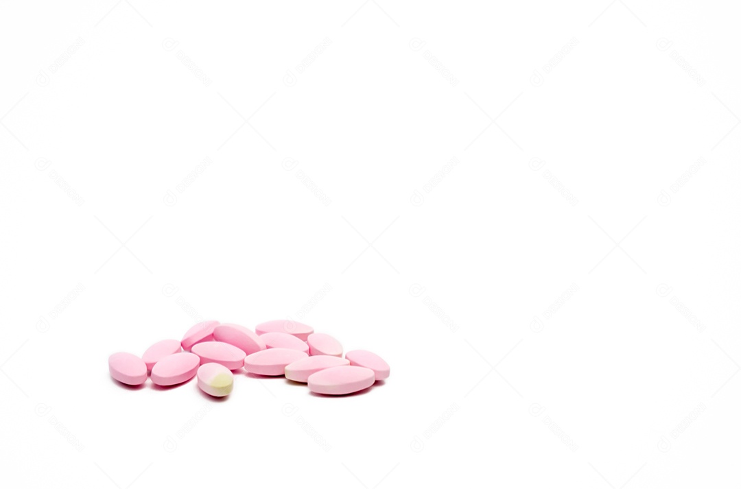 Pílulas de cálcio expiradas com mudança de cor