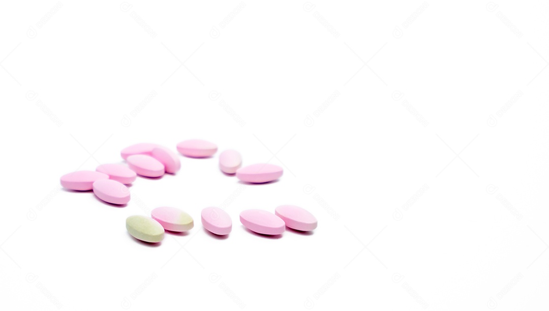 Pílulas de cálcio expiradas com mudança de cor