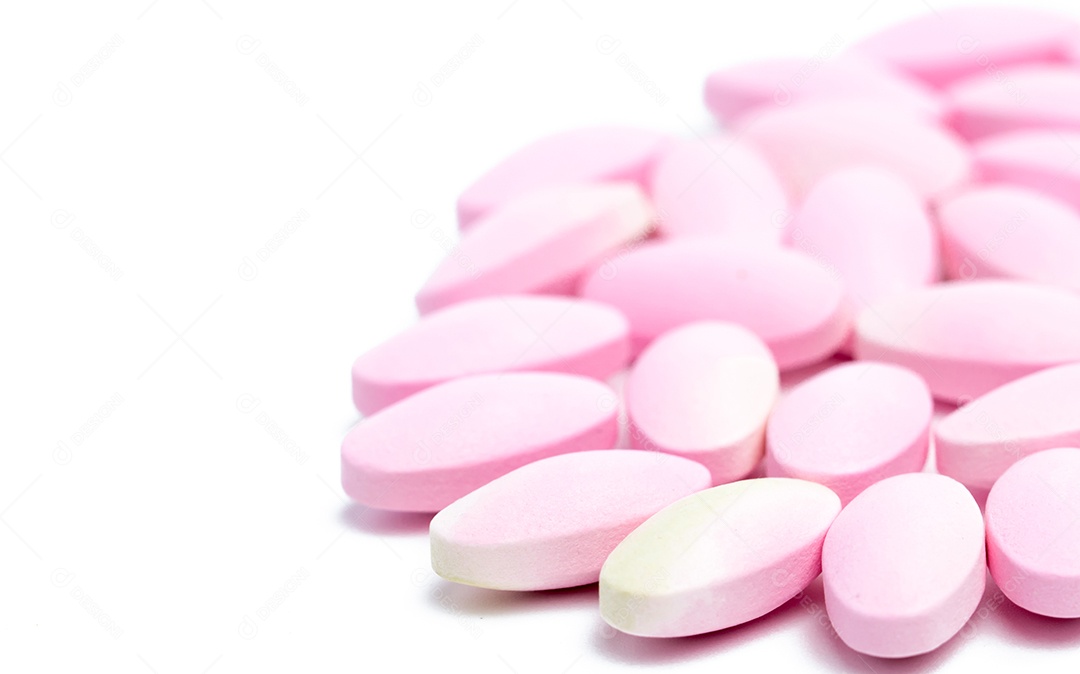 Pílulas de cálcio expiradas com mudança de cor