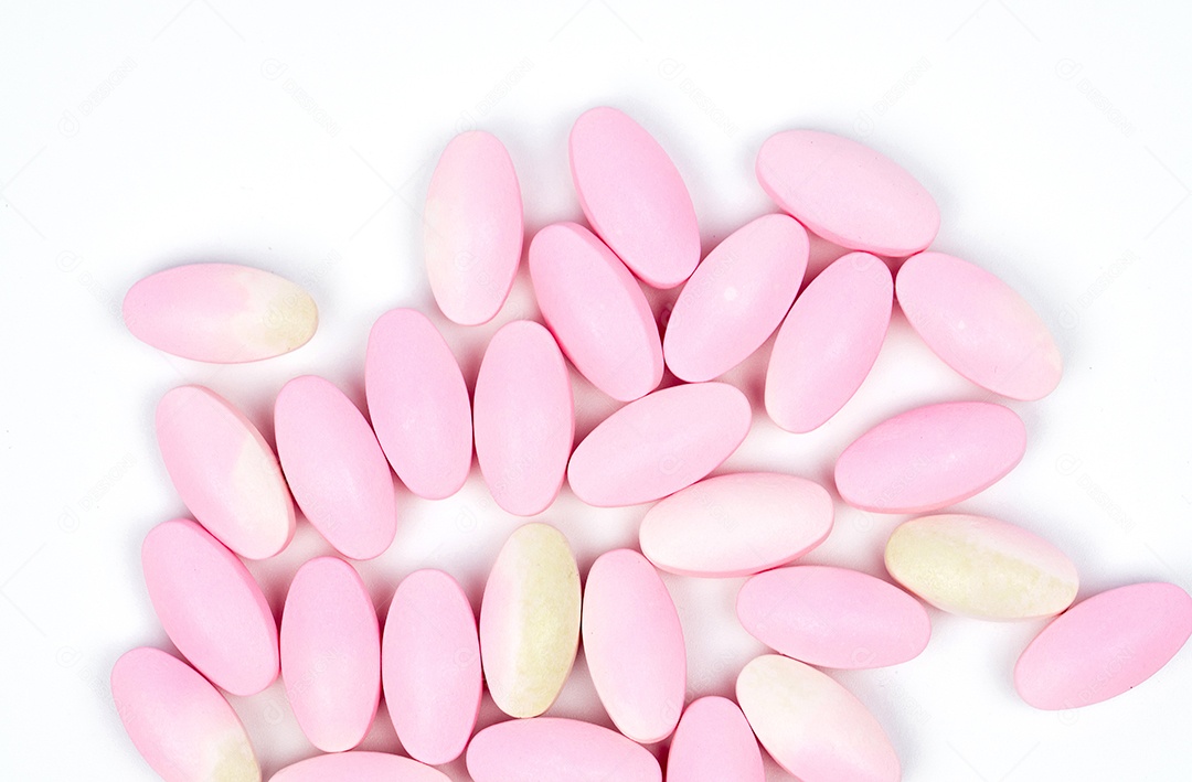 Pílulas de cálcio expiradas com mudança de cor