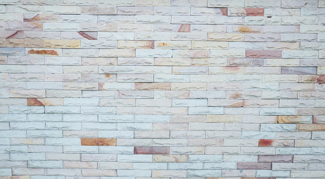 Parede de tijolos claros para fundo com espaço de cópia para texto