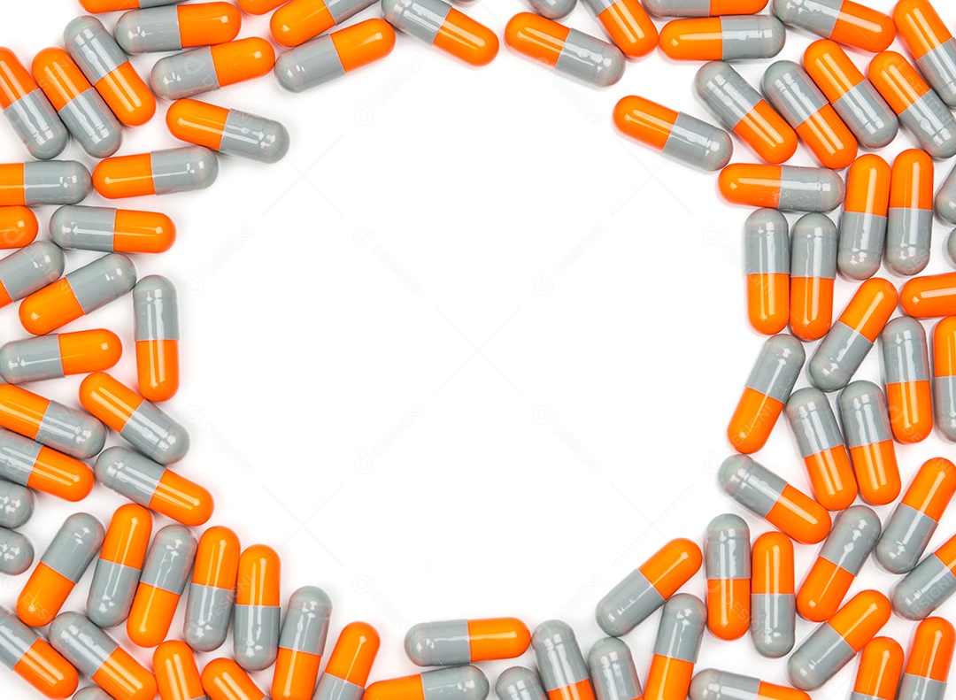 Colorido de comprimidos de cápsulas de antibióticos