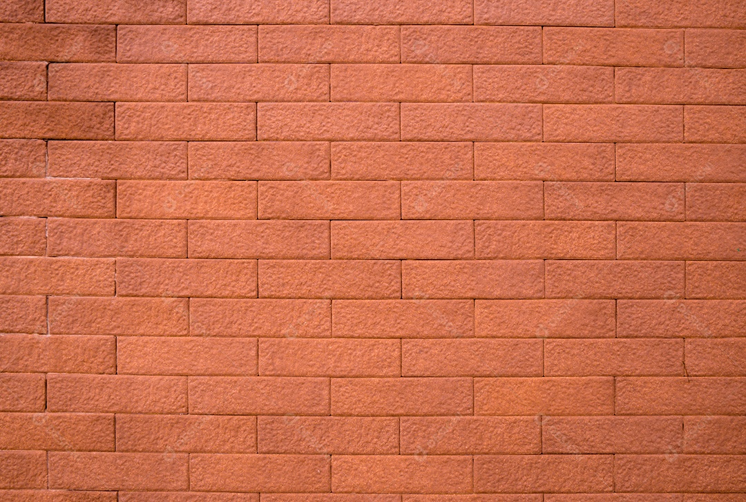 Fundo de textura de parede de tijolos laranja com espaço para texto