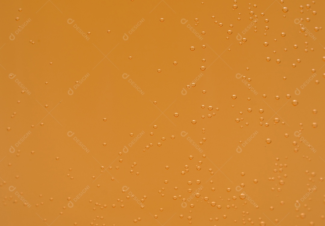 Tiro macro de bolhas efervescentes laranja de cálcio e vitamina