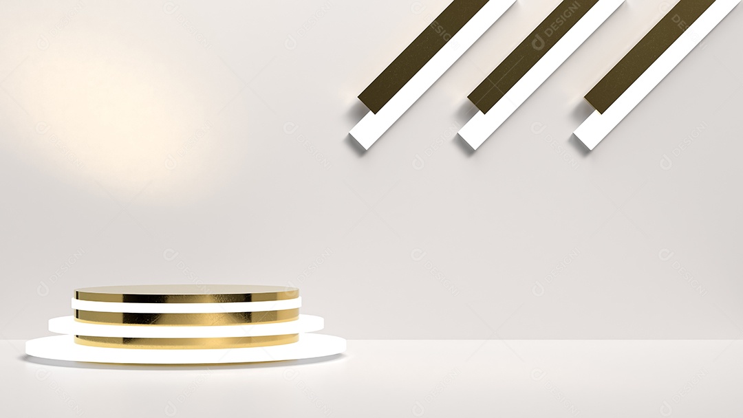 Suporte de pódio de cenário de fundo de cena dourada