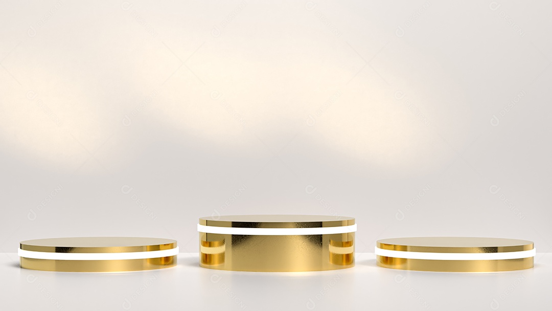 Suporte de pódio de cenário de fundo de cena dourada