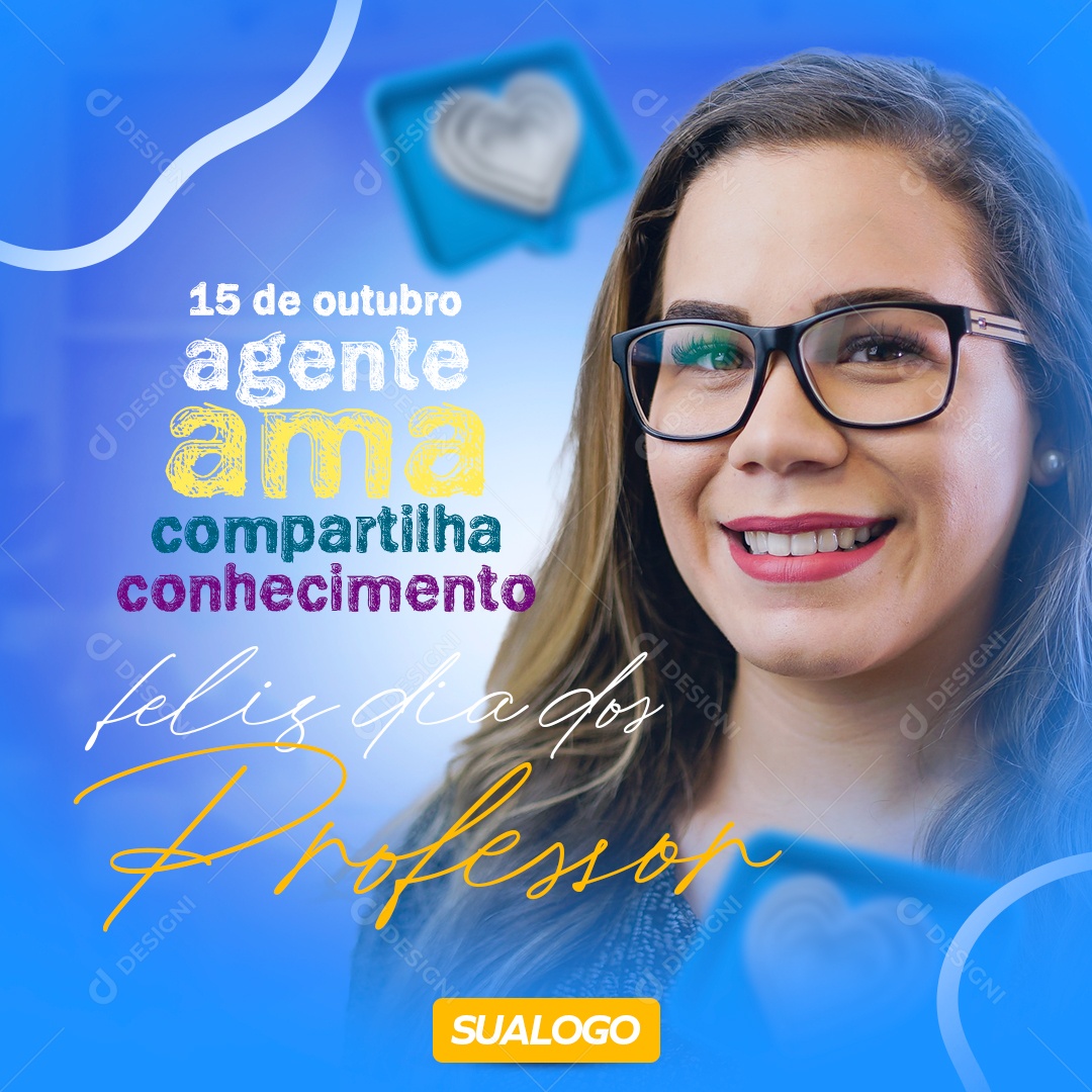 Dia Do Professor Data Comemorativa Parabéns Social Media PSD Editável