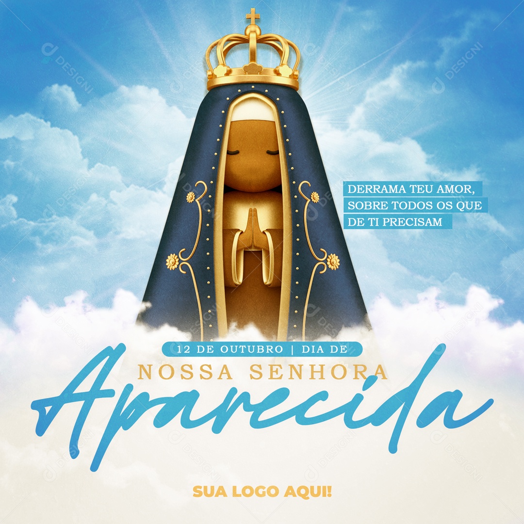 Dia 12 De Outubro Dia De Nossa Senhora Aparecida Social Media PSD Editável
