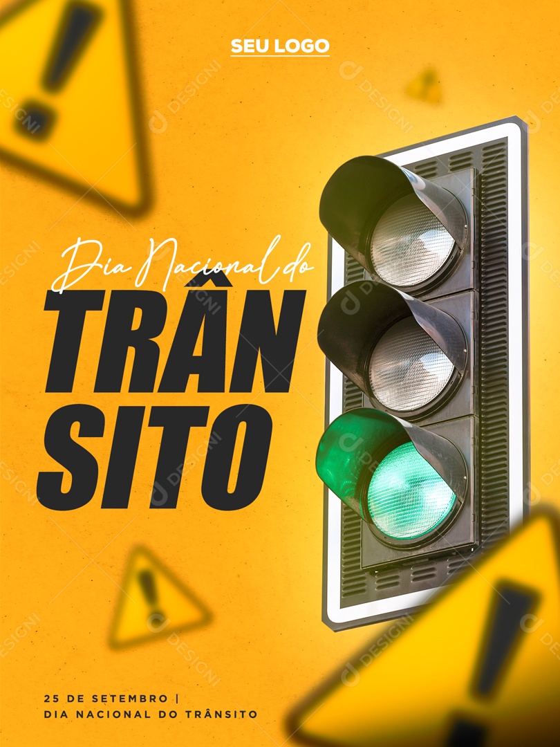 Respeite as Leis seja Cidadão Dia do Trânsito Social Media PSD Editável