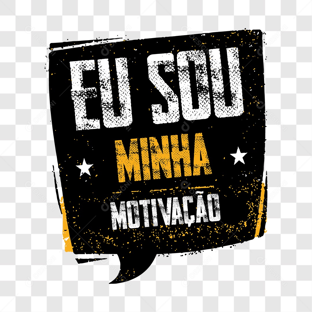 Lettering Eu Sou MInha Motivação EPS + PNG