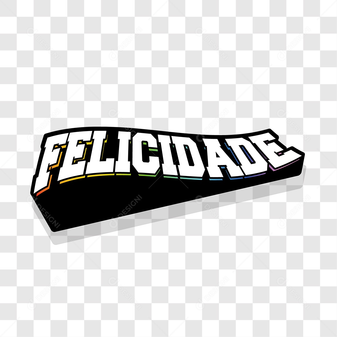 Lettering Felicidade EPS + PNG