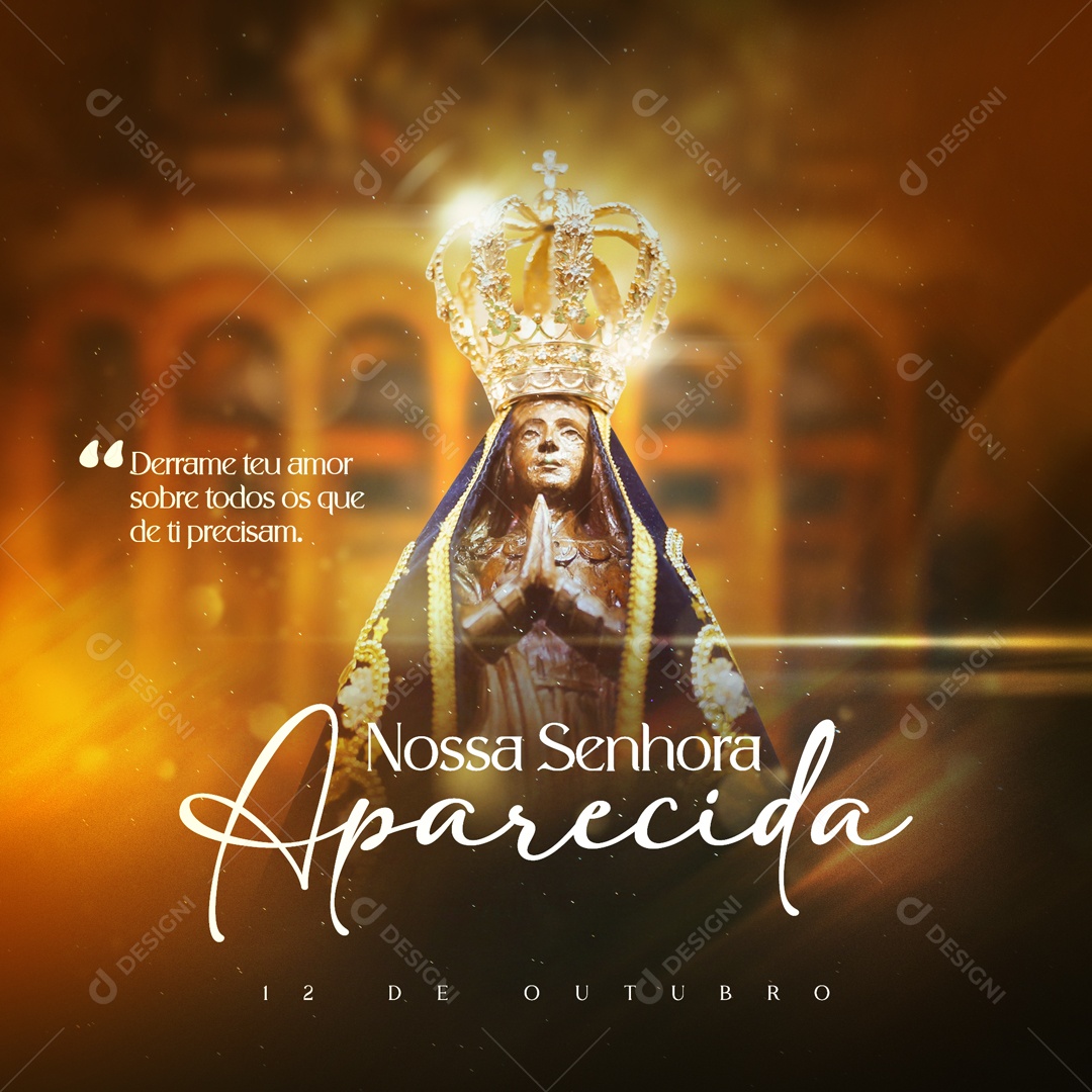 Dia 12 De Outubro Dia De Nossa Senhora Aparecida Social Media PSD Editável