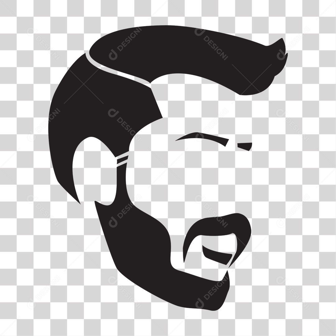 Ilustração 3D Rosto Desenhado Para Composição PNG Transparente