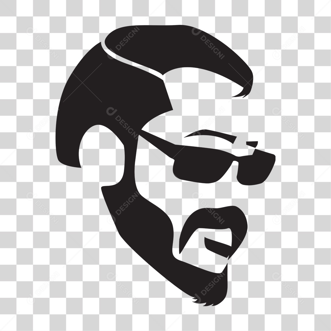 Ilustração 3D Rosto Desenhado Para Composição PNG Transparente