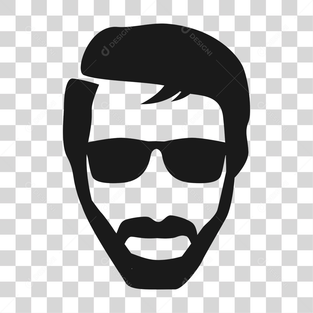 Ilustração 3D Rosto Desenhado Para Composição PNG Transparente