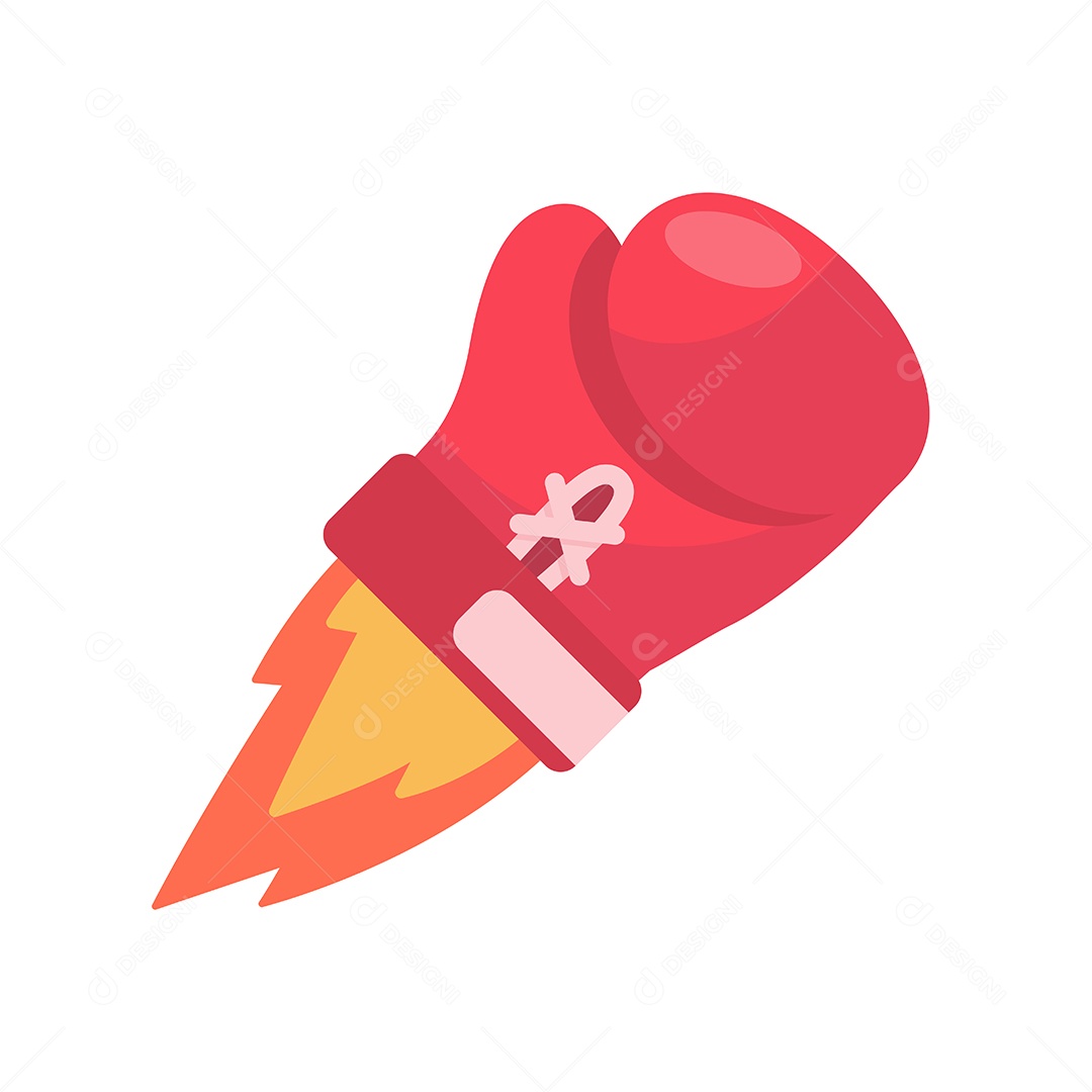 Luva De Boxe Vermelha Desenho Vetor EPS