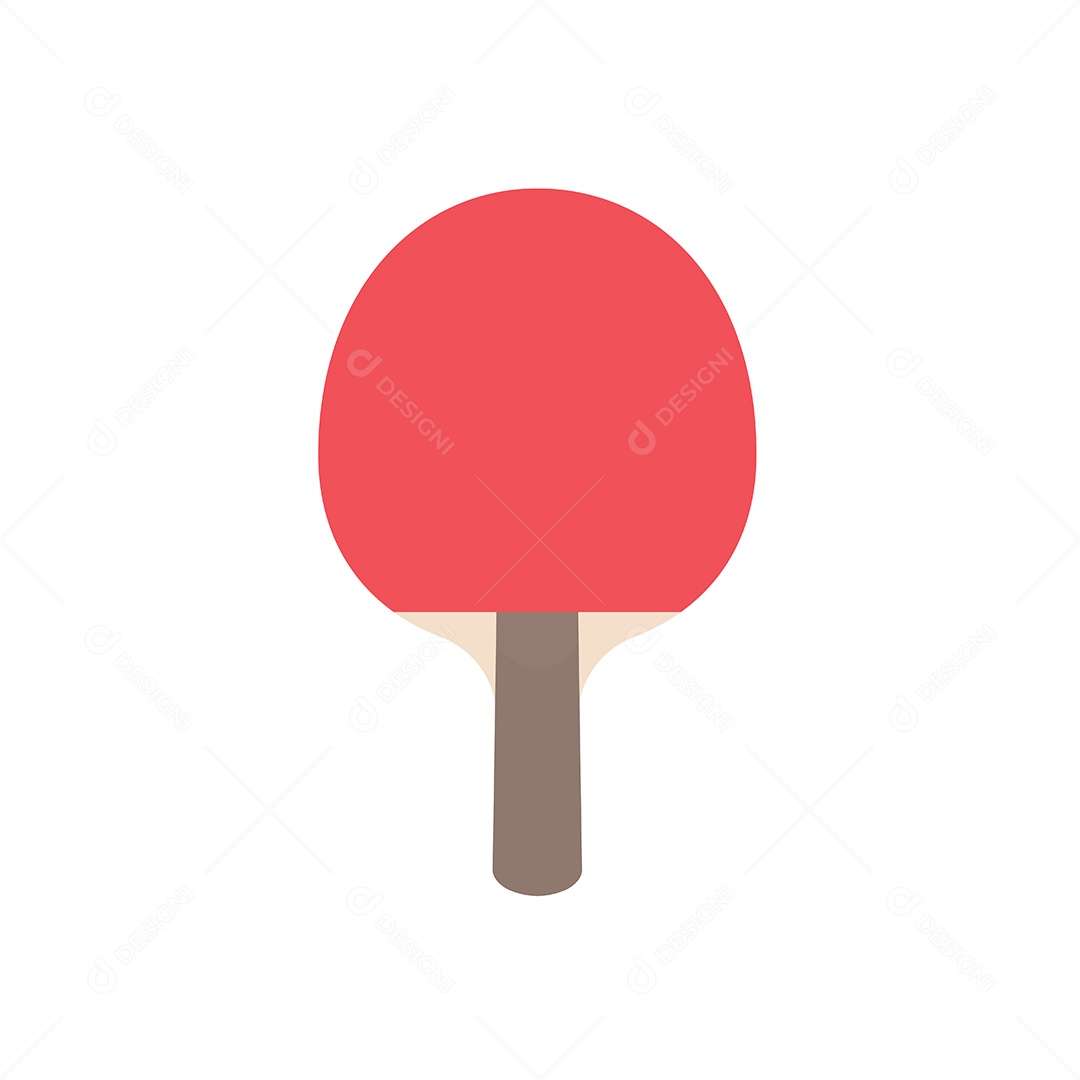 Raquete Vermelha De Tênis De Mesa Desenho Vetor EPS