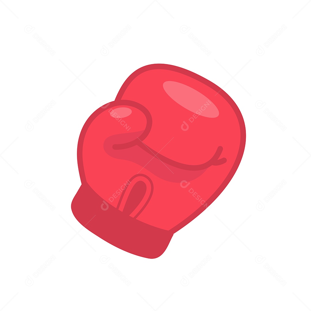 Luva De Boxe Vermelha Desenho Vetor EPS