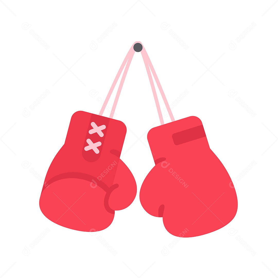 Luvas De Boxe Vermelhas Desenho Vetor EPS