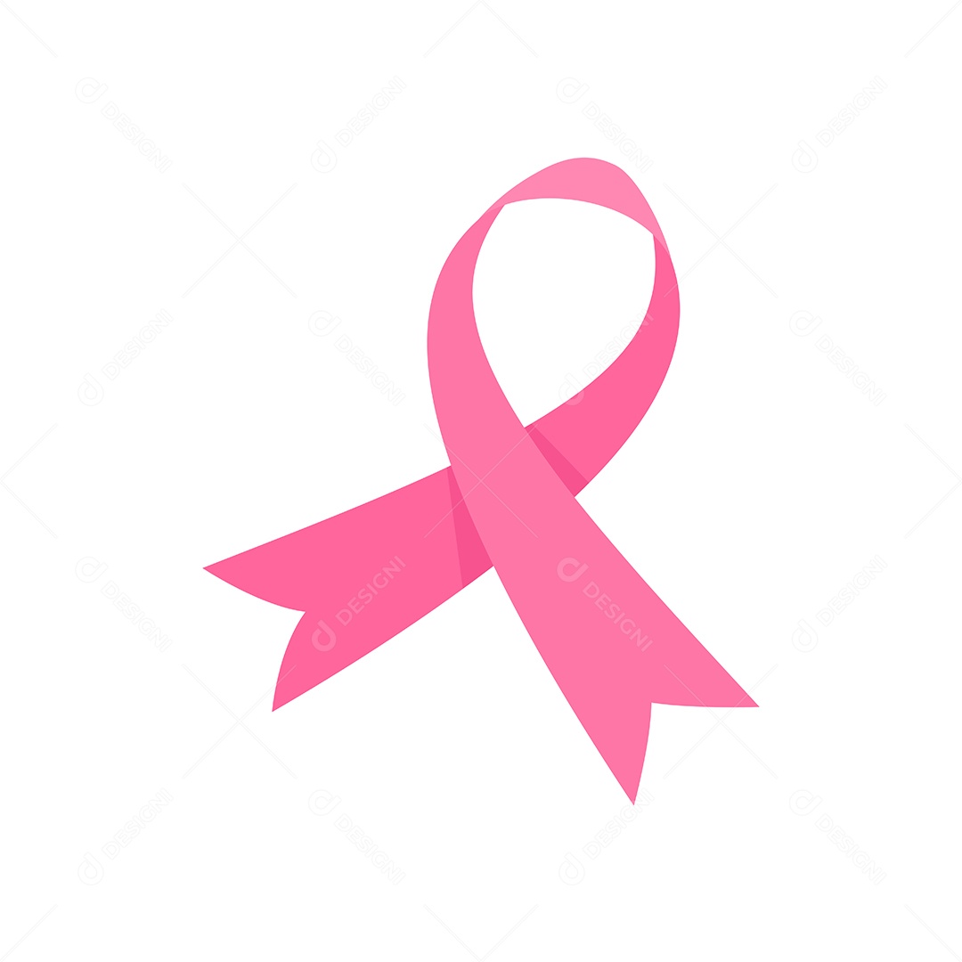 Fita Elemento 3D De Outubro Rosa Vetor EPS