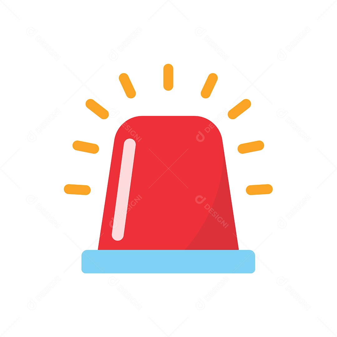 Sirene De Emergência Alarme De Rota De Ambulância De Luz De Advertência De Perigo Vetor EPS