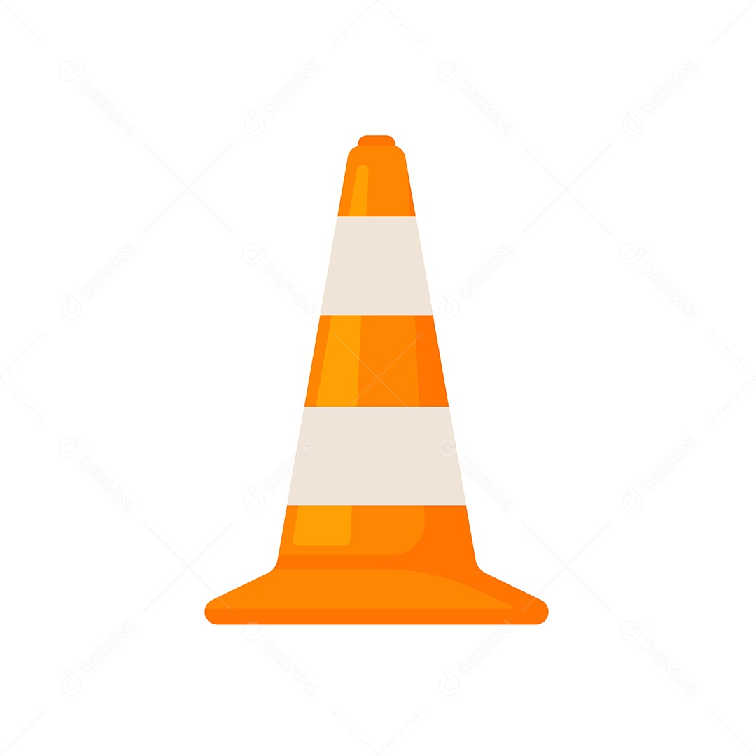 Cone De Sinalização De Trânsito Vetor EPS