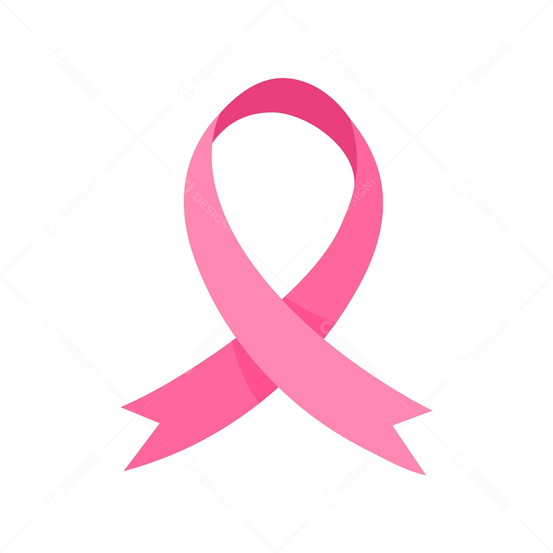 Fita Elemento 3D De Outubro Rosa Vetor EPS