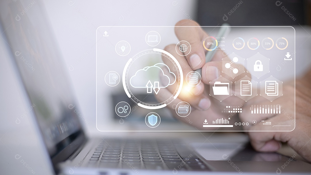 Diagrama de computação em nuvem Serviço de tecnologia de armazenamento de dados de rede