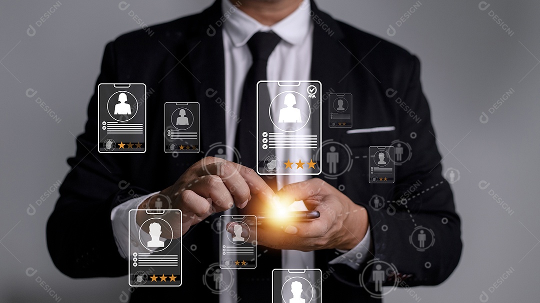 Conceito de serviço de pesquisa especialista em aplicativo de recrutamento online