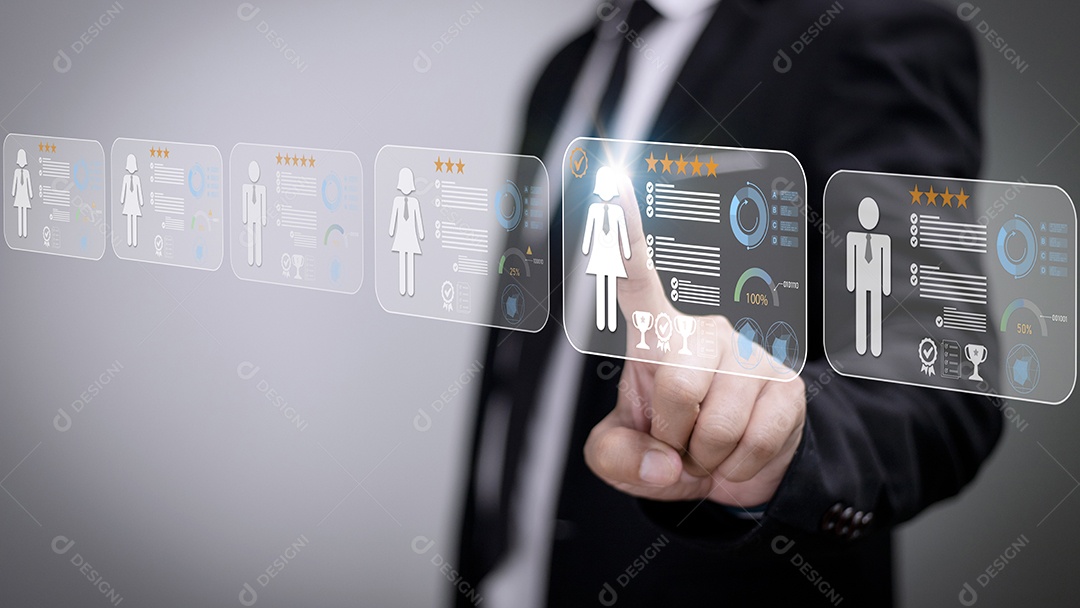 Recrutamento e Liderança. Consolidação de equipe. Selecione um líder de equipe. Conceito de negócios.