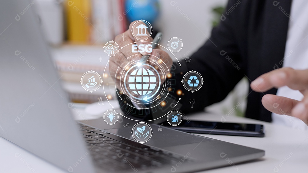 Análise do empresário Negócios de governança social ambiental ESG