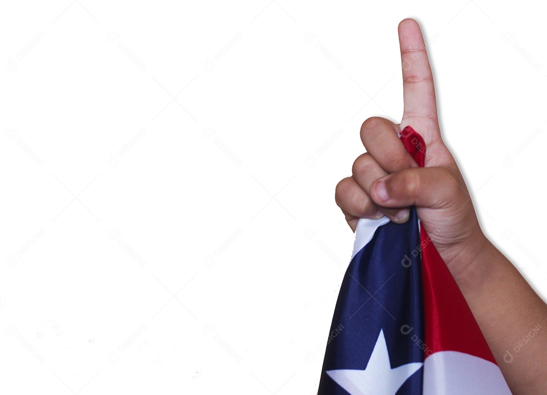 Pessoa segurando bandeira pais