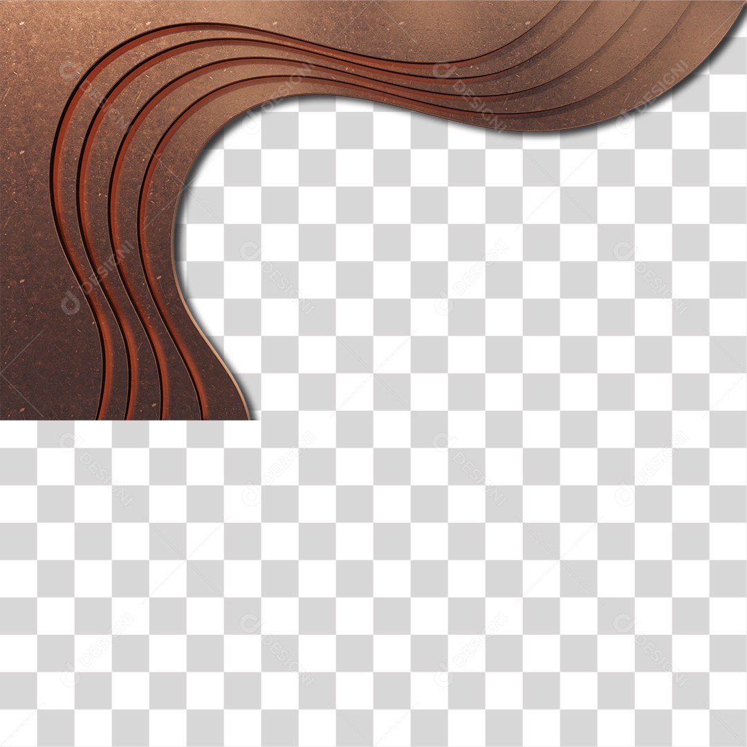 Decoração Marrom com Textura PNG Transparente