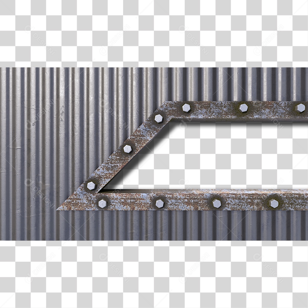 Estrutura e Chapa Metálica PNG Transparente