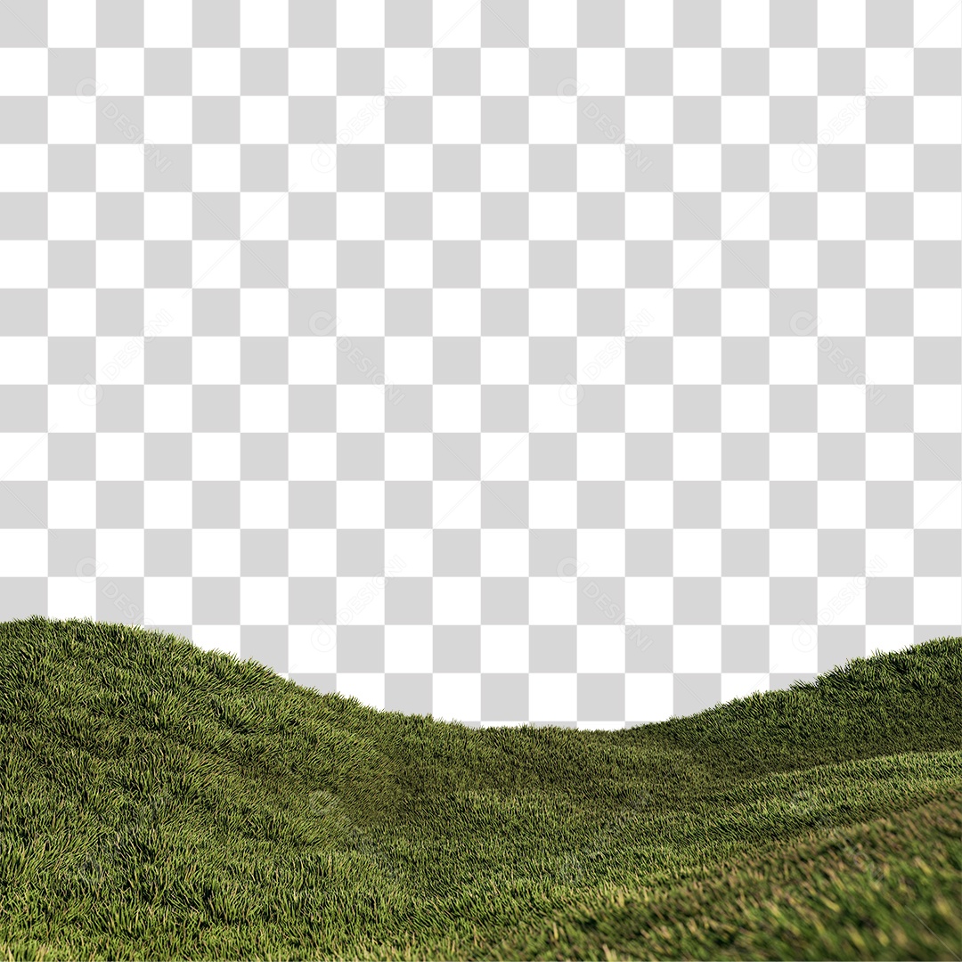 Fundo Gramado Ondulado PNG Transparente