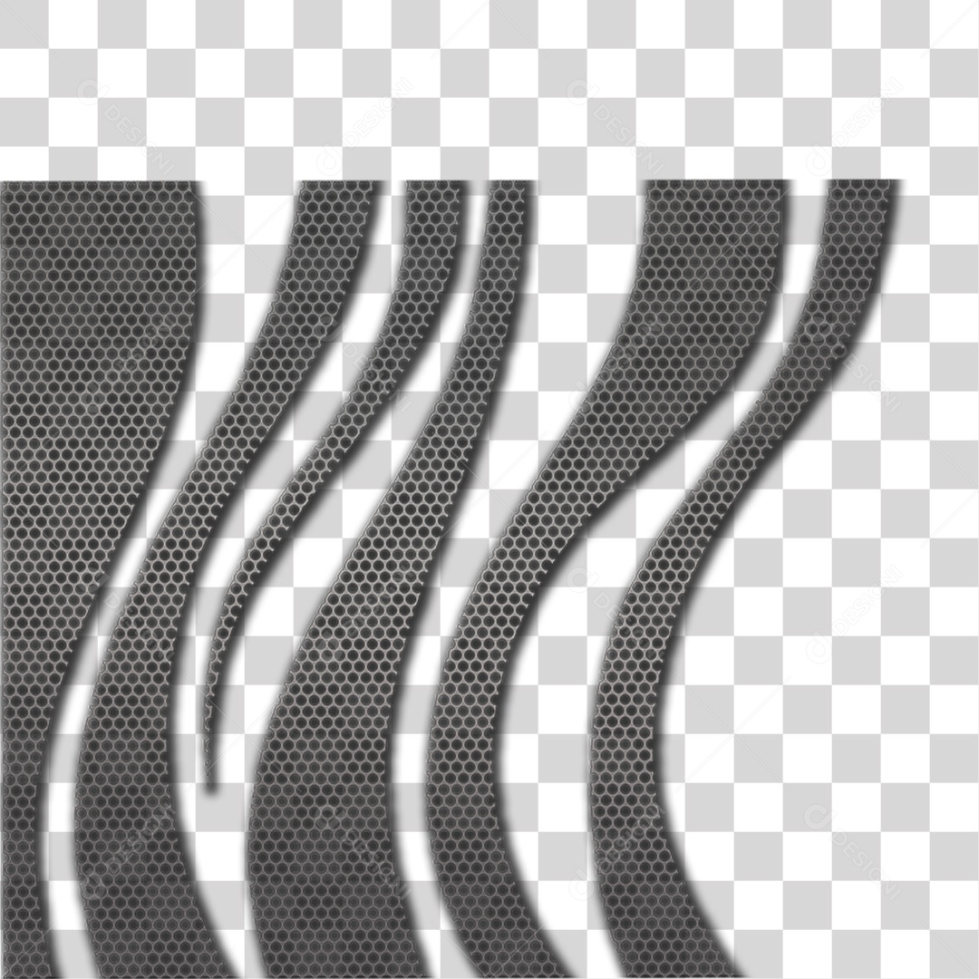 Fundo Ondulado de Prata PNG Transparente