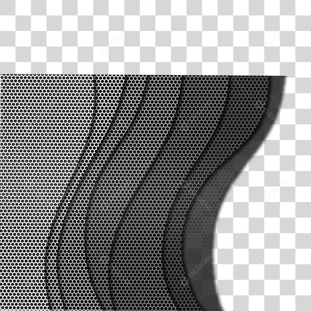 Fundo Ondulado de Prata PNG Transparente