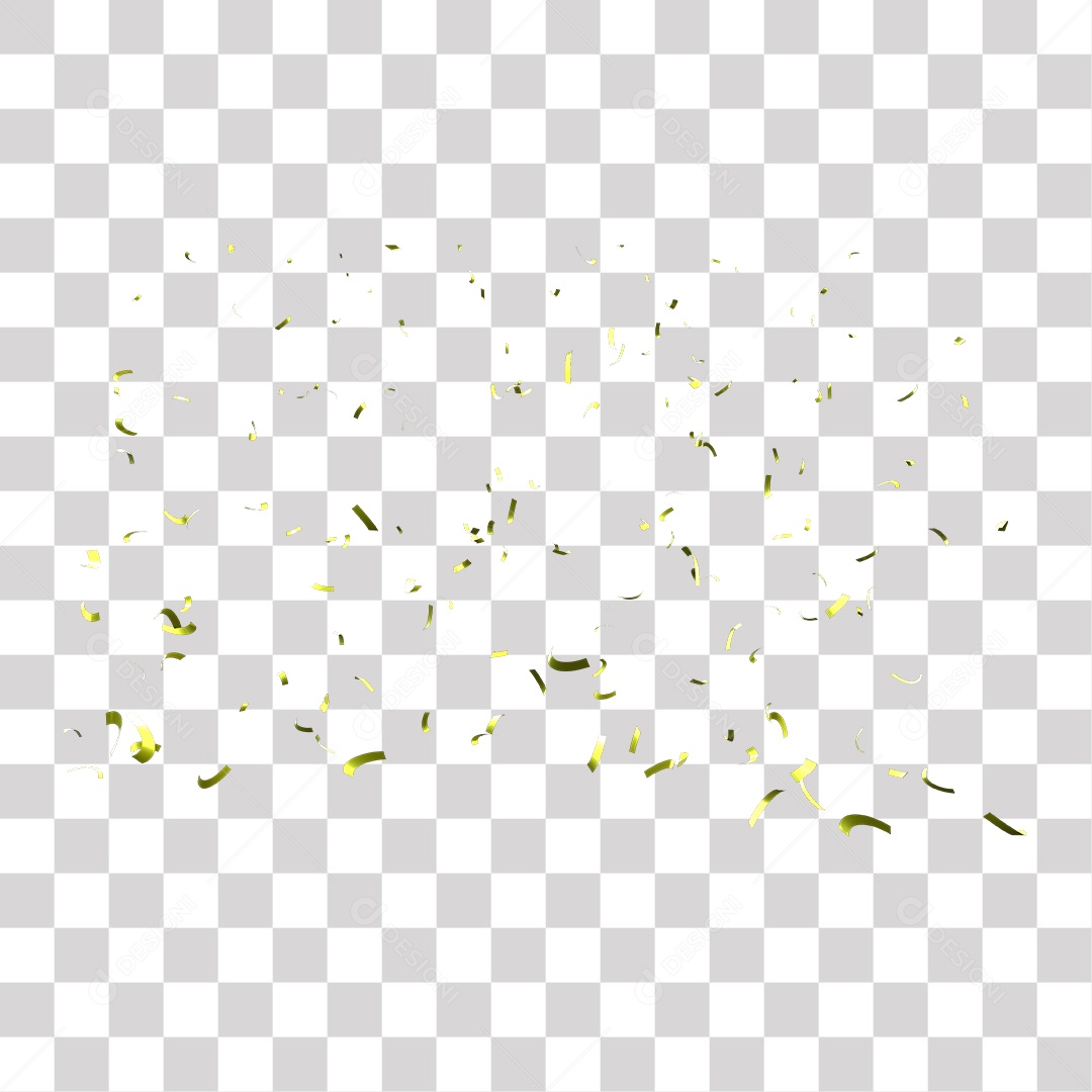 Elemento Confete Dourado Lantejoila Carnaval PNG Transparente