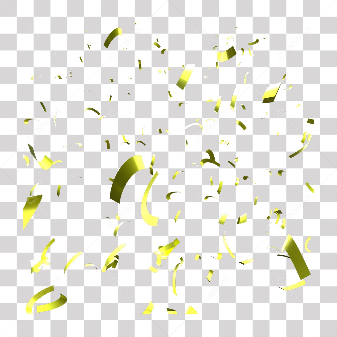 Elemento Confete Dourado Lantejoila Carnaval PNG Transparente