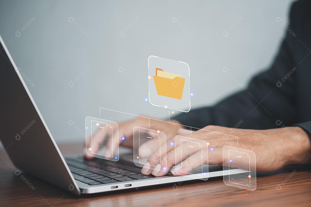 Documento gerenciar pasta de arquivos on-line negócio virtual computador eletrônico armazenamento