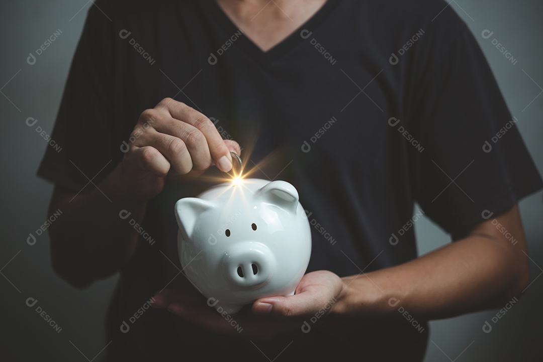 Depósito fundo crescimento poupança cofrinho finanças dinheiro moeda moeda economia investimento.