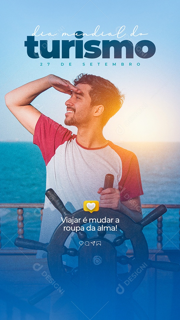 Story Viajar é mudar a Roupa da Alma Dia do Turismo Social Media PSD Editável