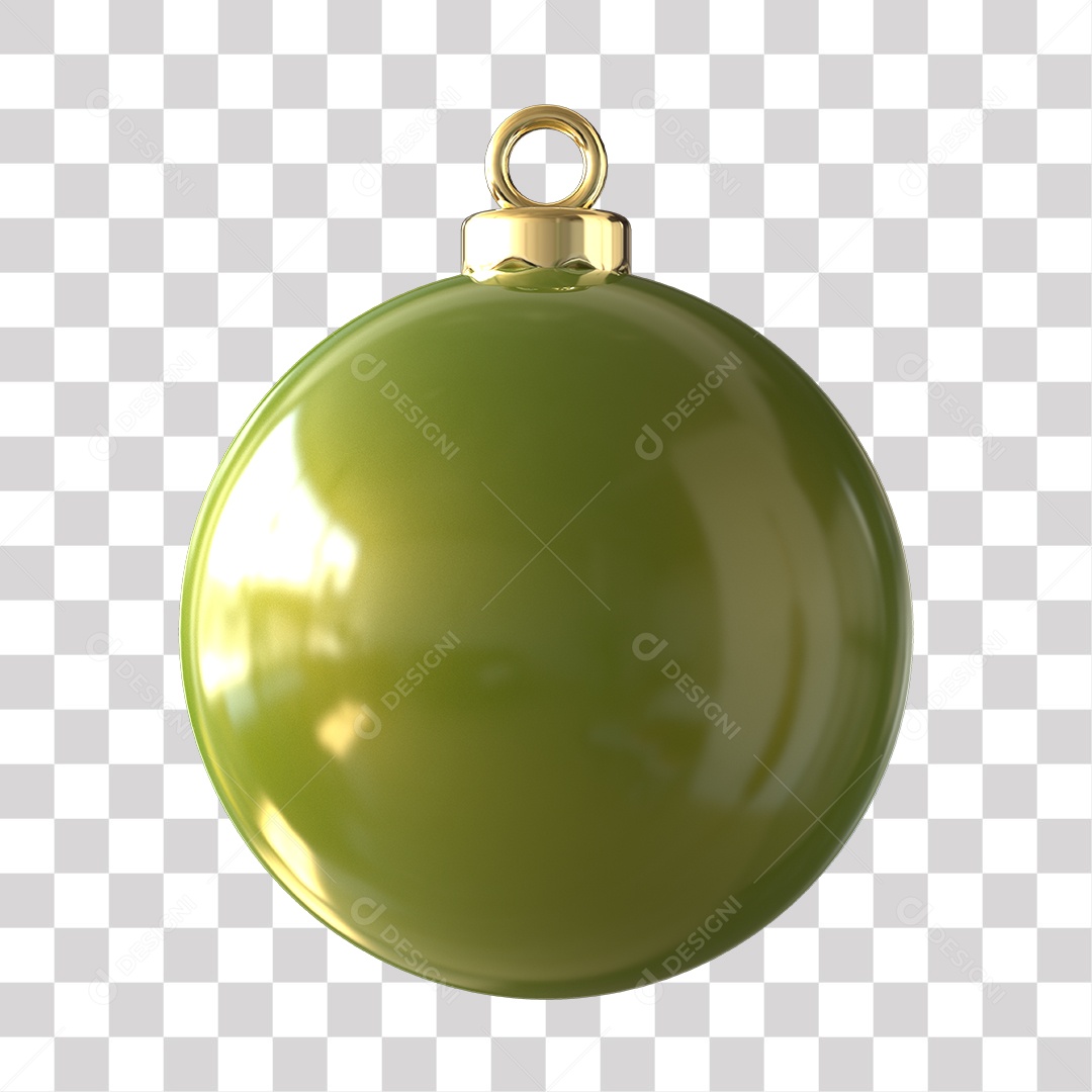 Elemento 3D Para Composição Bola De Natal  Dourada PNG Transparente