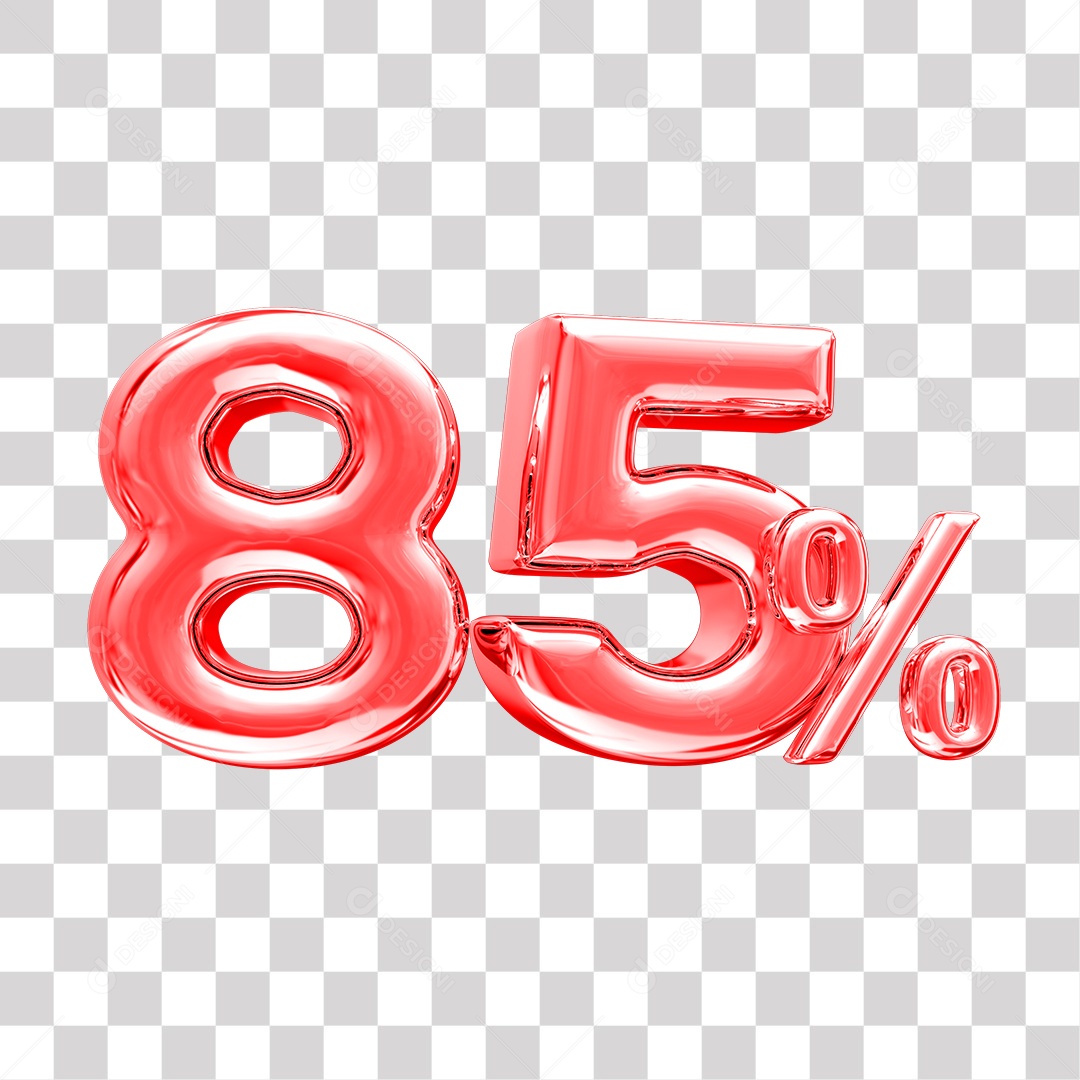 Elemento 3D Para Composição 85% De Desconto Vermelho PNG Transparente