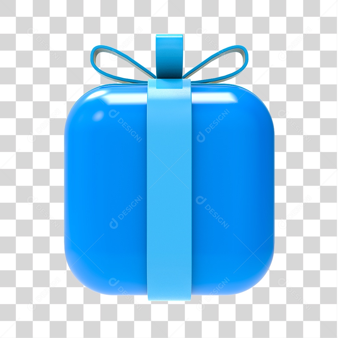 Elemento 3D Caixa de Presente PNG Transparente Sem Fundo