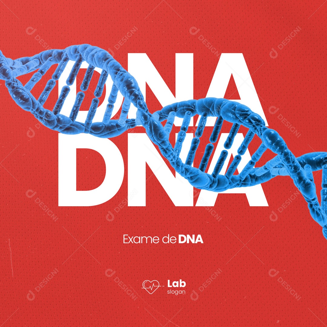 Laboratório de Análises Clínicas Exame de DNA Social Media PSD Editável