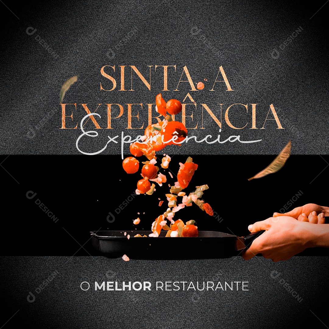 Social Media Sinta A Experiência Restaurante PSD Editável