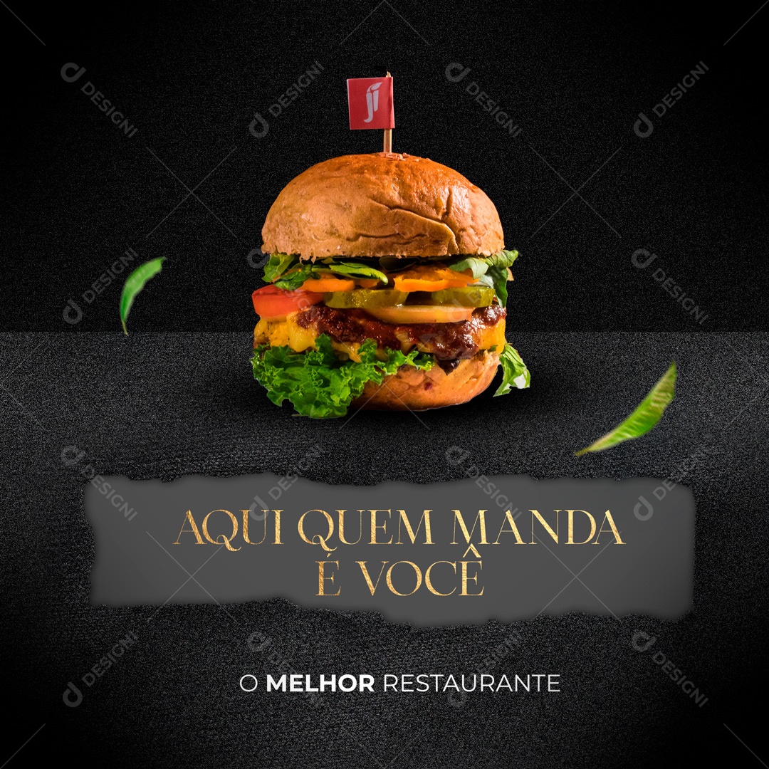 Social Média o Melhor Restaurante PSD Editável