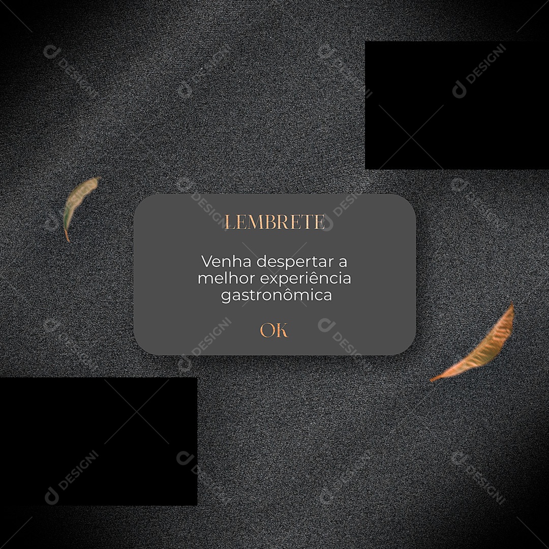 Social Media Lembrete Restaurante PSD Editável